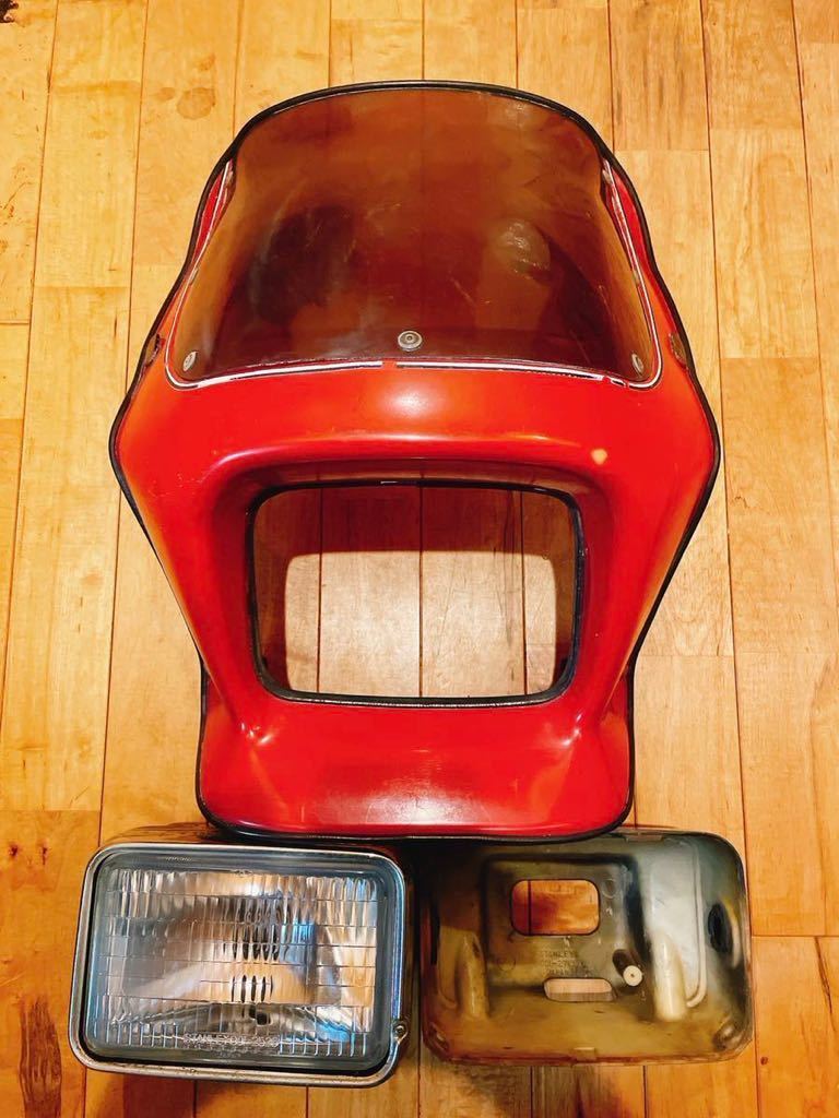 cb250rs 純正カウル 四角ヘッドライト1個 ヘッドライトケースおまけ 