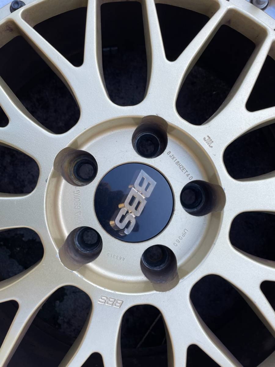 BBS LM LMP080 8J+40 9J+42 PCD114.3 18インチ 4本セット ゴールド GTR 