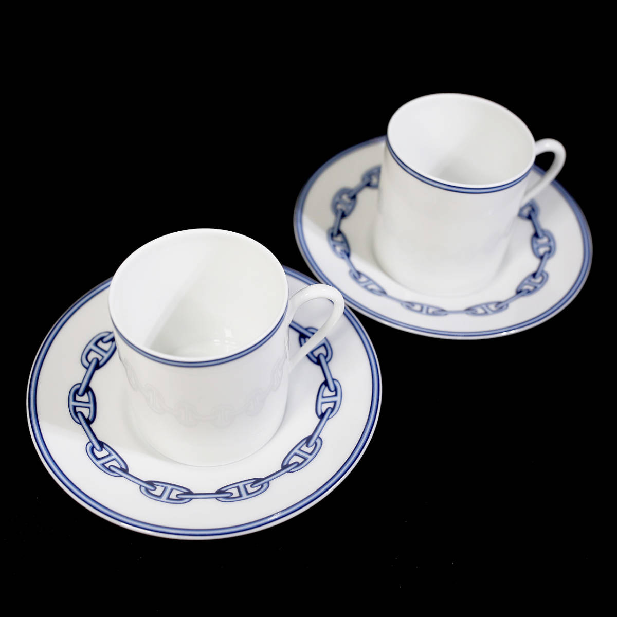 【極美品 ペア】エルメス シェーヌダンクル カップ＆ソーサー ２客 送料込み