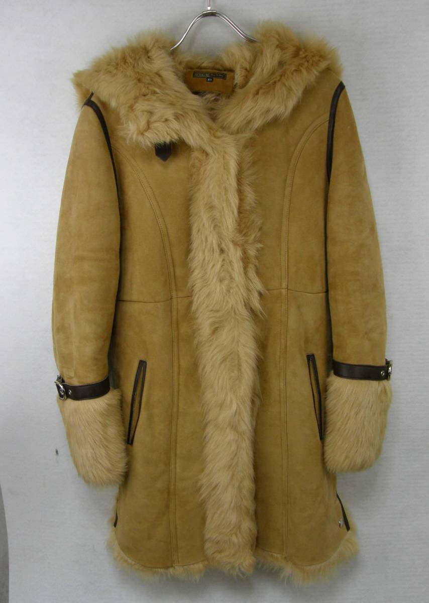 64.COACH/コーチ ムートンコート サイズ36 キャメル 美品