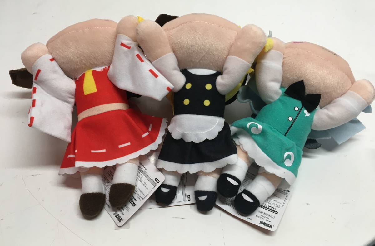 △8887-333 東方project 寝そべりぬいぐるみ 霧雨魔理沙 魂魄妖夢 博麗  