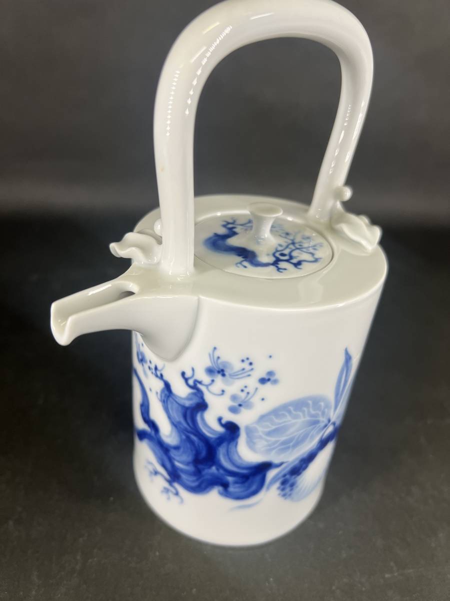 meissen 湯呑み　箱付き　マイセン マイセン MEISSEN ブルーオーキッド 急須1点、湯呑み5客セット 【公式