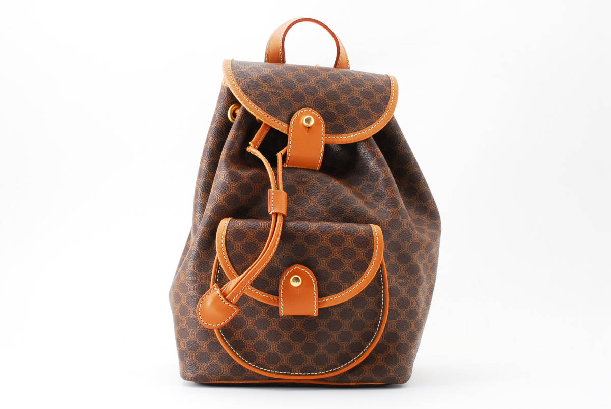 1円スタート】美品 CELINE ヴィンテージ セリーヌ マカダム PVC レザー 