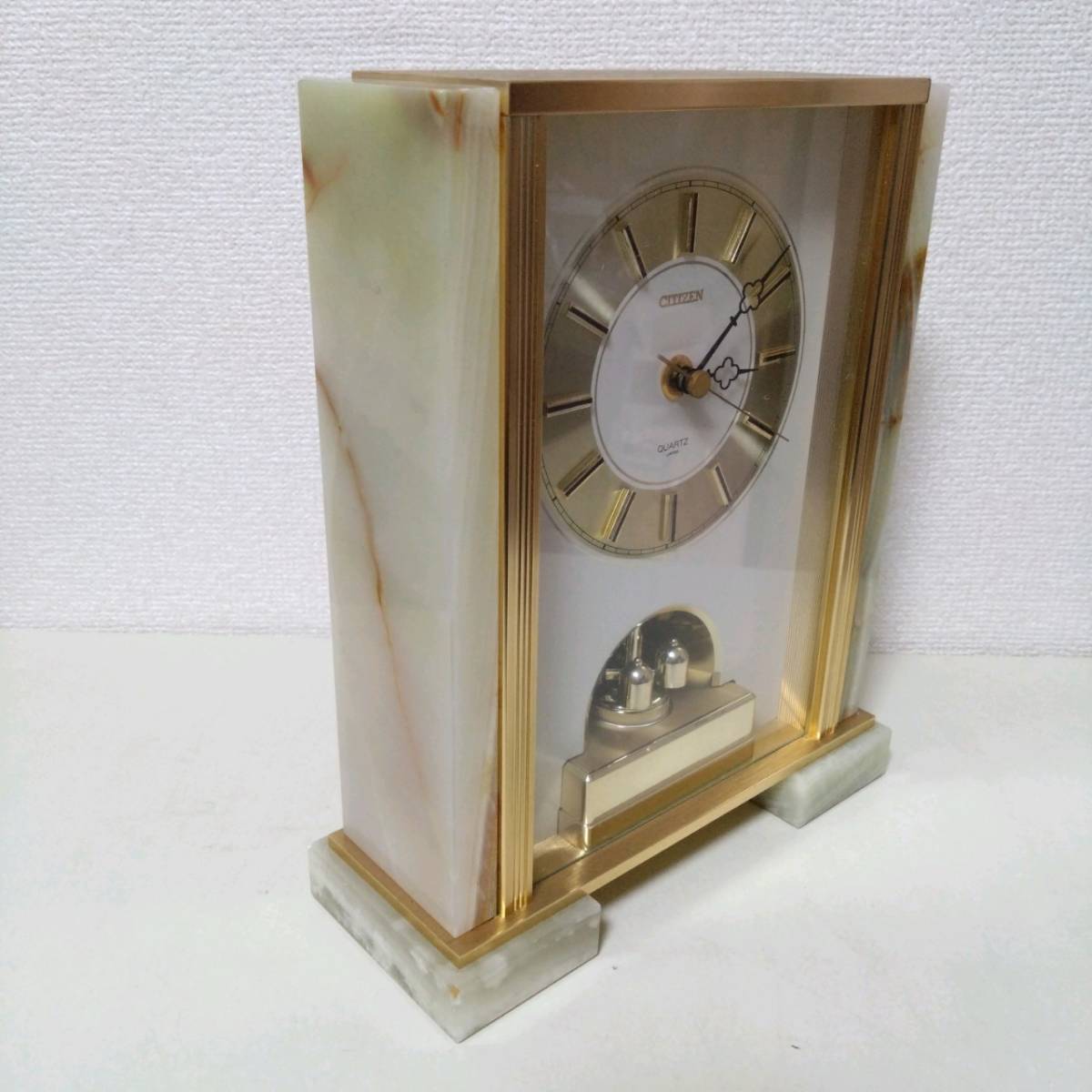 N54 CITIZEN シチズン 大理石 QUARTZ クオーツ 4RG461-N リズム時計