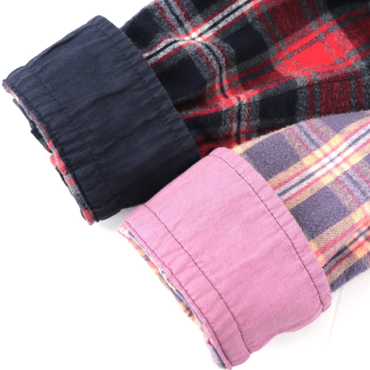 サカイ 19AW グラデーションチェック 中綿 長袖シャツ メンズ 赤系 2  