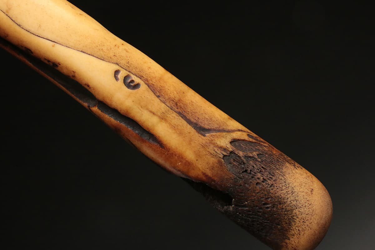 江戸期 四分一 小柄 金銀象嵌 人物図 煙管 キセル 喫煙具 江戸期