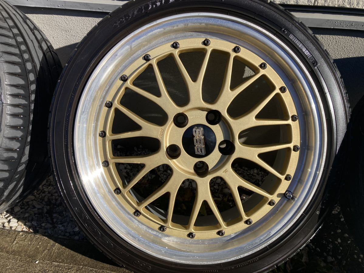 本物/鍛造 BBS LM 前8J +35 後9J+35 18インチ/PCD114.3/5穴/1台分