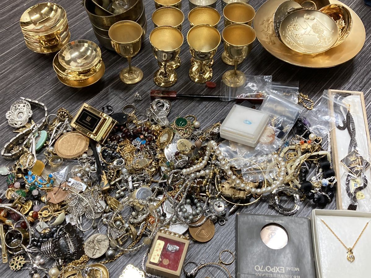 5kg イミテーション まとめ アクセサリー メッキ パール お宝 ③ 遺品