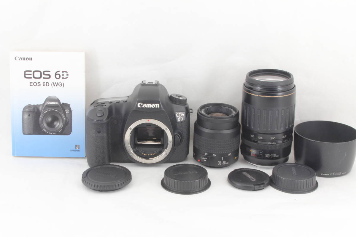 Canon キヤノン EOS 6D 35-80mm + 100-300mm ダブルズームレンズ デジタル 一眼 カメラ