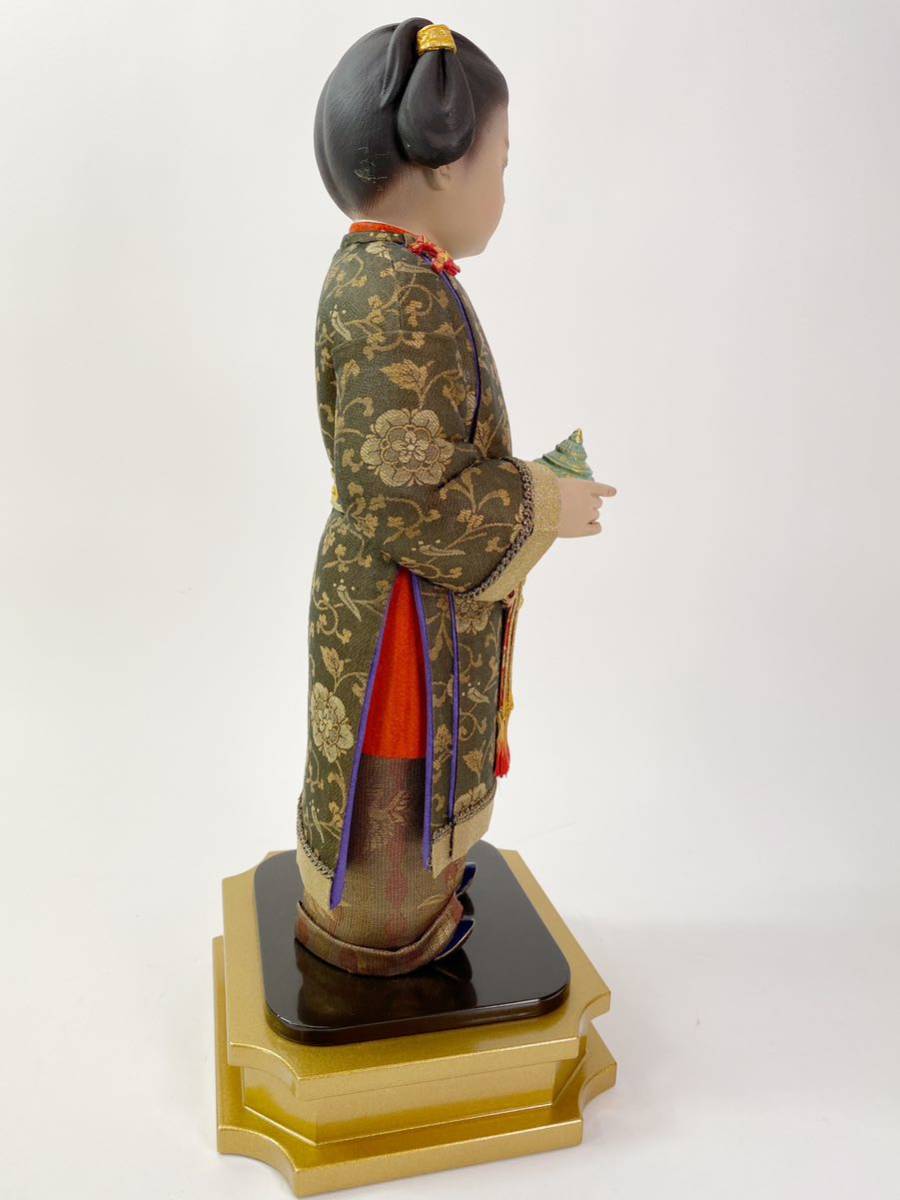頭師巨匠【熊倉聖祥】作 薫輝 聖徳太子少年期像 高43cm 共箱/ 日本人形