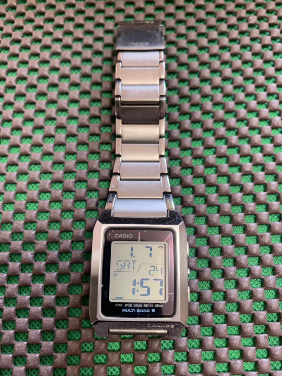 美品 i-RANGE IRW-M200SDJ 電波ソーラー チタンメタルバンド 入手困難 販売終了i-RANGE IRW-M200SDJ-7JF電波ソーラー カシオ CASIO