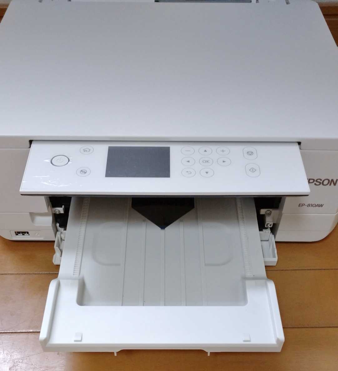 ジャンク 通電確認 EPSON EP-810AW 複合機インクジェットプリンター 白