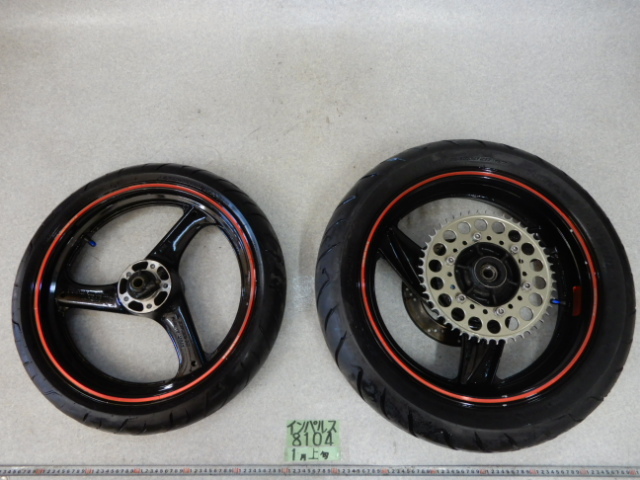 8104　GK79A　GSX400インパルス　事故車外し　ホイール　前後　セット　フロントホイール　リアホイール　240サイズ　スズキ　