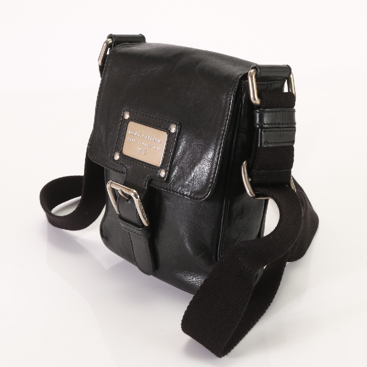 ■1円■美品■ドルチェアンドガッバーナ■ギャランティカード付■ロゴ■レザー■ショルダーバッグ■斜め掛け ビジネス 通勤 メンズ AG1-C8