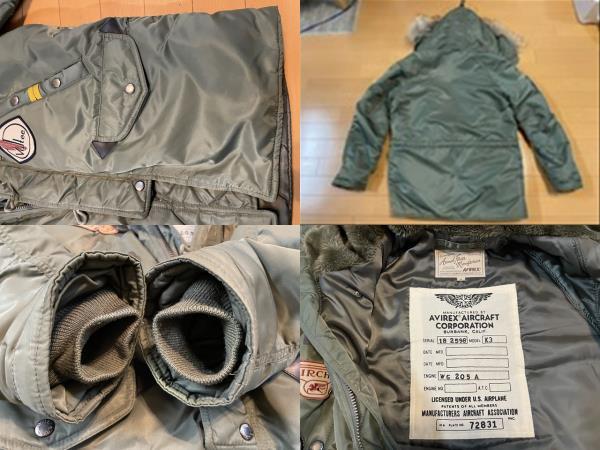 美品 AVIREX パッチドN-3Bフライトジャケット A.C.C.PATCHED N-3B/M