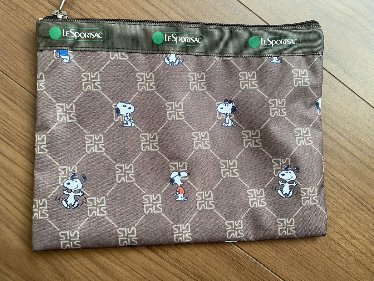 新品 レスポートサック スヌーピーボストンバッグ ポーチ付き