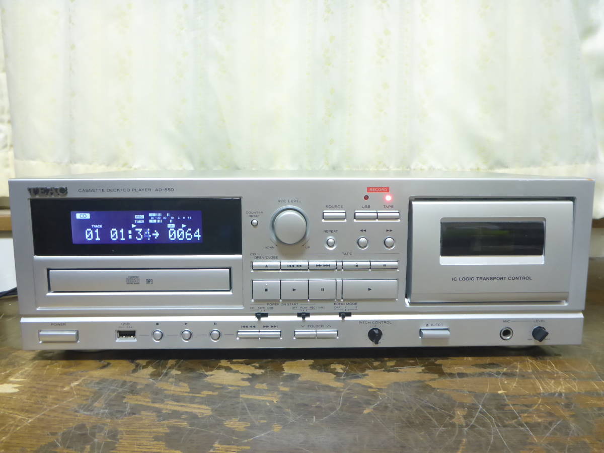 TEAC AD-850 CDプレーヤー カセットデッキ カセットデッキ⁄CD 