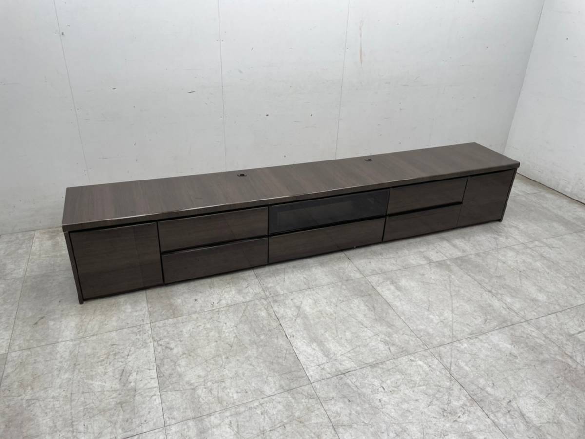 F2236☆美品☆パモウナ☆リビングボード☆テレビボード☆ローボード☆ｗ2840㎜