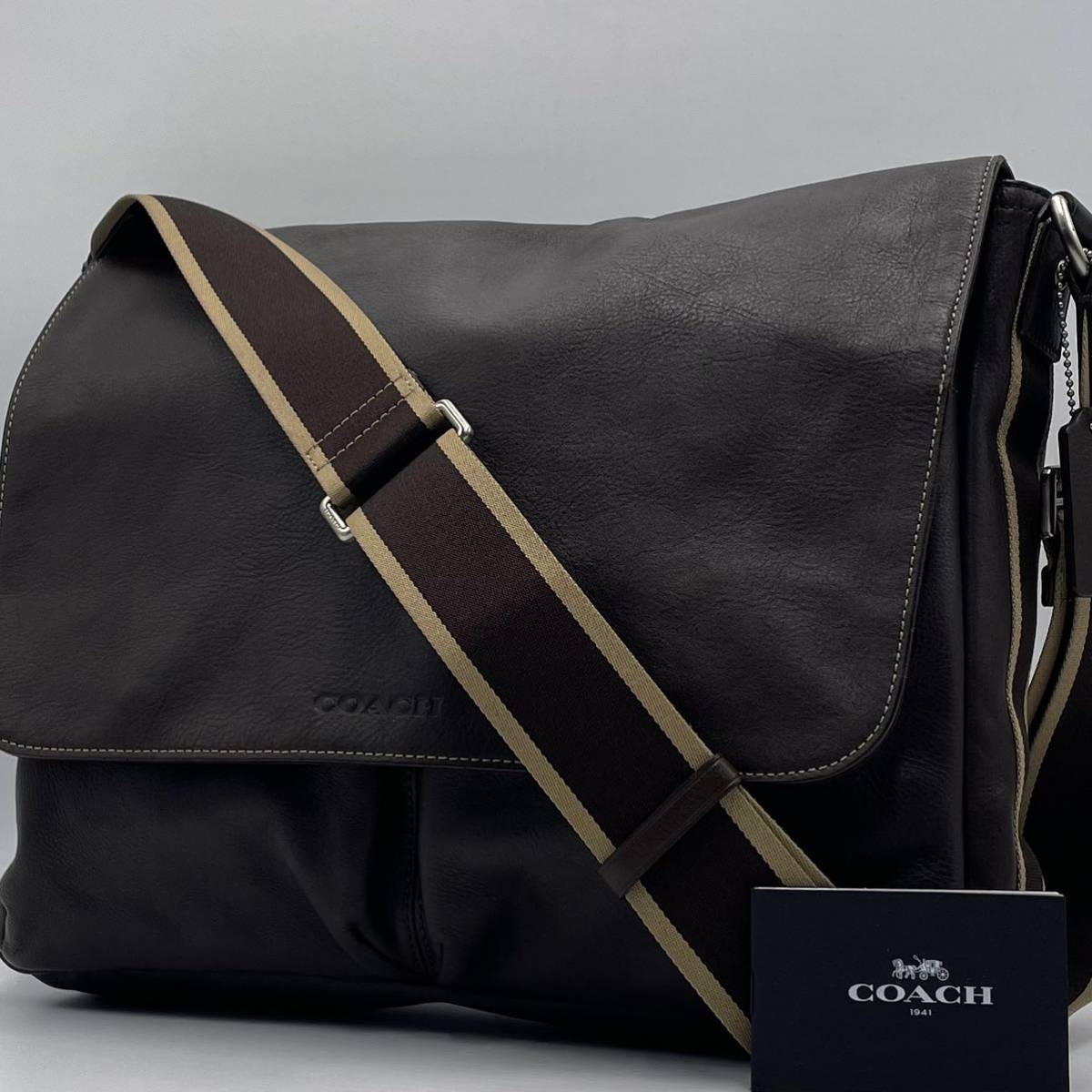1円 【超高級品】 コーチ coach メッセンジャーバッグ ショルダー 