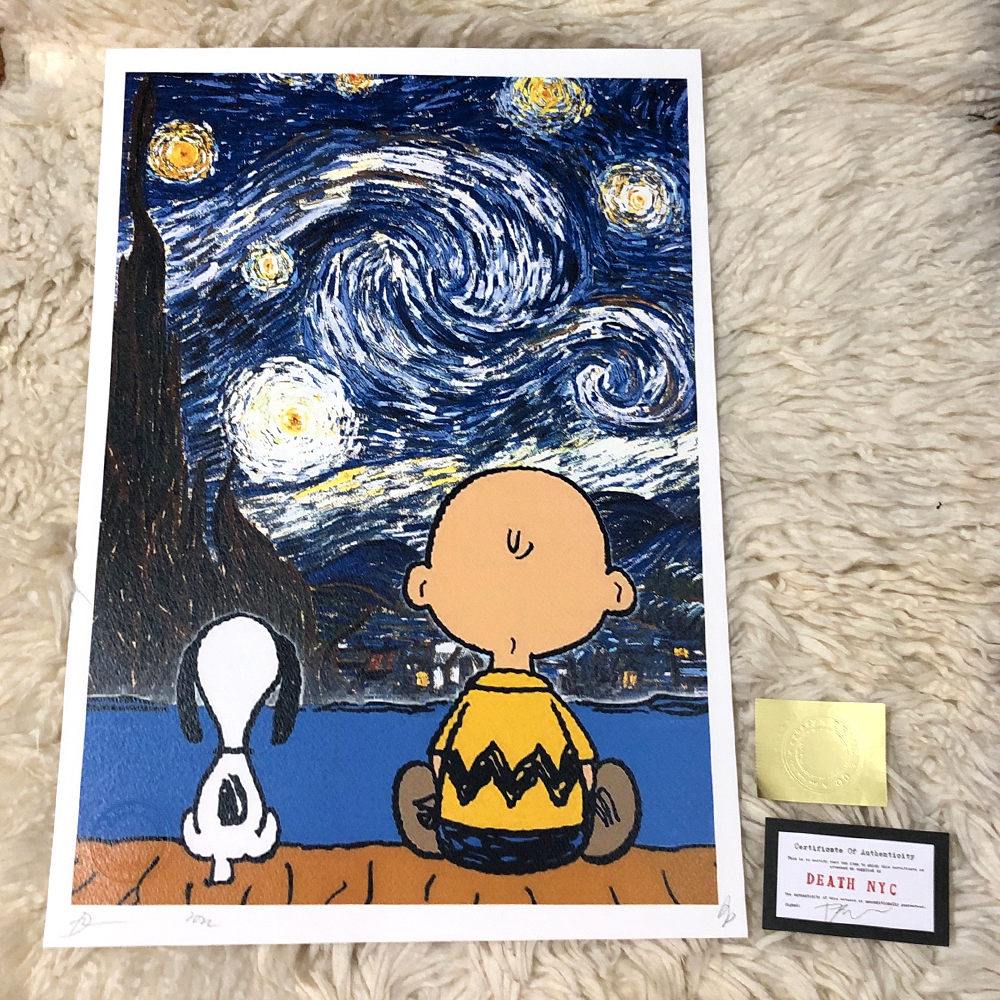 DEATH NYC/アートポスター/スヌーピー /SNOOPY/KAWS Death NYC