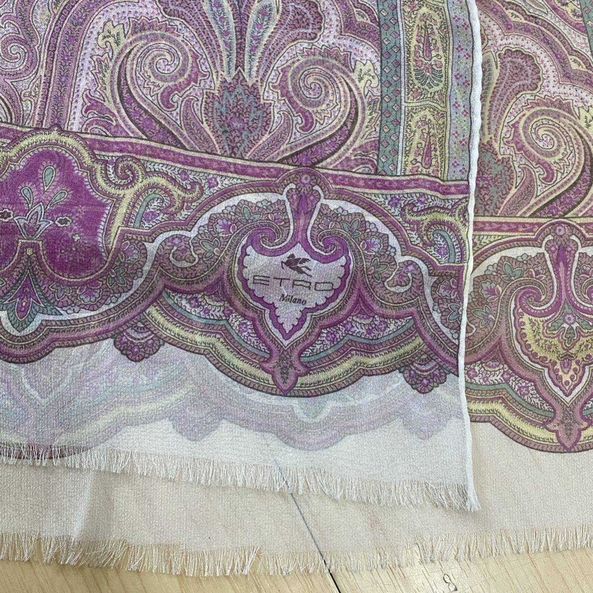 ETRO エトロ ストール ペイズリー パープル系 NO.32 | APPARTEMENTS 
