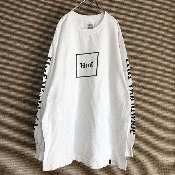 ハフ ロンT HUF 長袖Tシャツ デカロゴ 袖ロゴ ビッグロゴ 5 古着 入手困難 激レア スリーブロゴ 白 ホワイト 黒(Lサイズ)|売買 ...