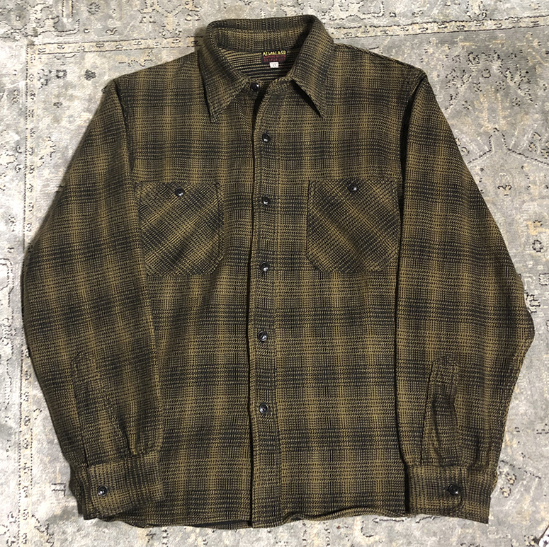 At last&coアットラスト フランネルシャツ15グレー AT LAST & CO