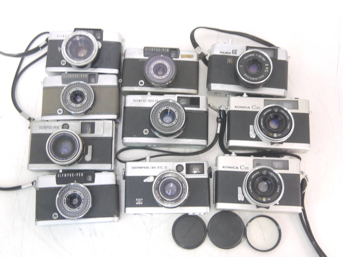 487 コンパクトフィルムカメラ 10台 まとめ OLYMPUS PEN-D/EE-Z/EED/EE