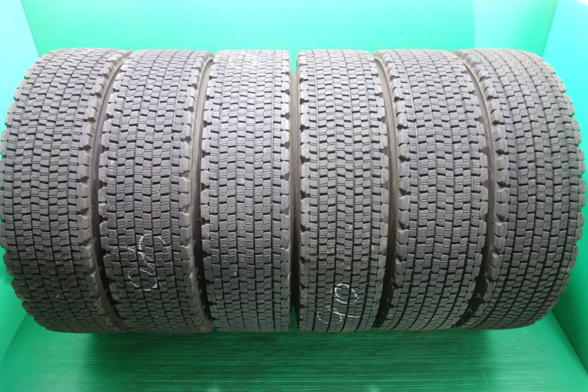 K595-21 送料無料 225/90R17.5 127/125L スタッドレスタイヤ LT 6本セット ブリヂストン W900 6分山 2021年製 ライトトラック