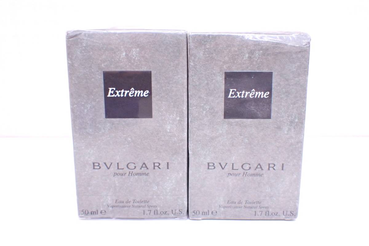 未使用 未開封 BVLGARI POUR HOMME Extreme 50ml ブルガリ プールオム エクストリーム オーデトワレ スプレー 2点セット A01006K
