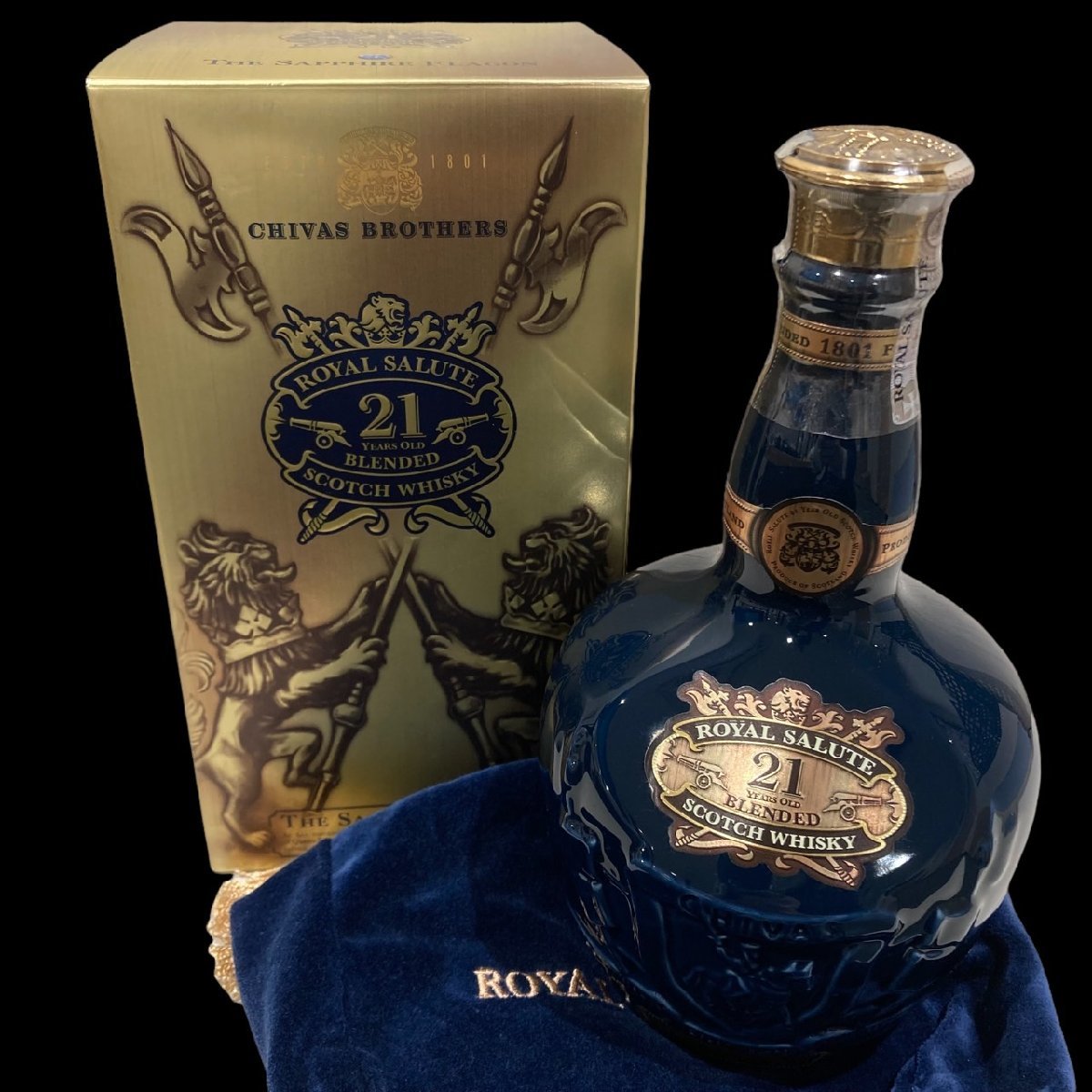 ☆ 1円 ロイヤルサルート 21年 スコッチ ウイスキー 青陶器 700ml 40