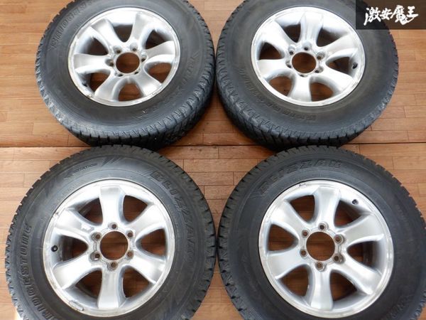 トヨタ純正 120系 プラド ホイール 17インチ 7.5J +30 PCD139.7 6穴 4本 BS DM-Z3 スタッドレスおまけ ランクル 流用に ★ 棚1H22