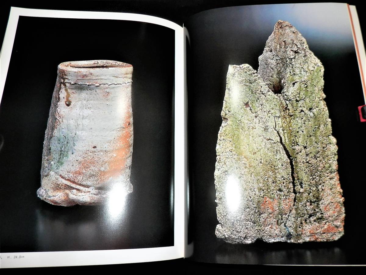 ○図録/辻村史朗/大壺.茶碗.水指.俎板皿.四方皿.花器.蹲.掛花入.自然釉 
