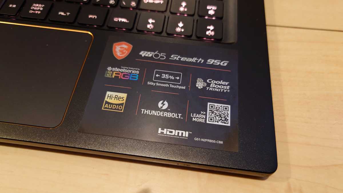 msi GS65 Stealth(第9世代 インテルCore プロセッサー / GeForce RTX 