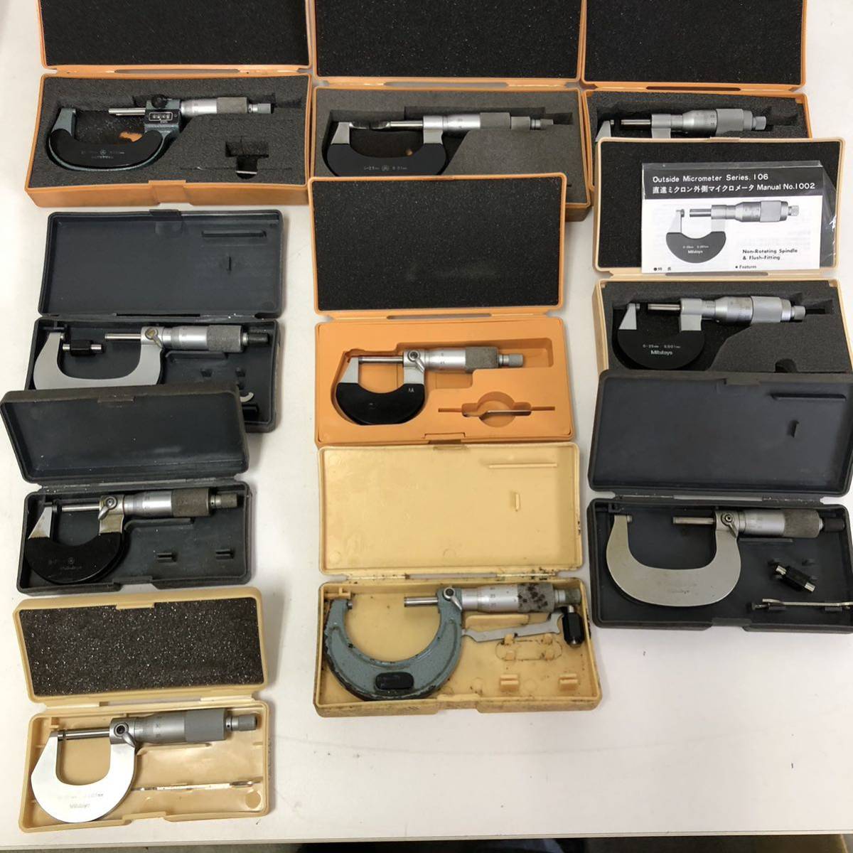 A173a）Mitutoyo ミツトヨ マイクロメーター 0-25mm 0.001mm 25-50mm 0.01mm 25-50mm 0.001mm 0-25mm 0.01mm