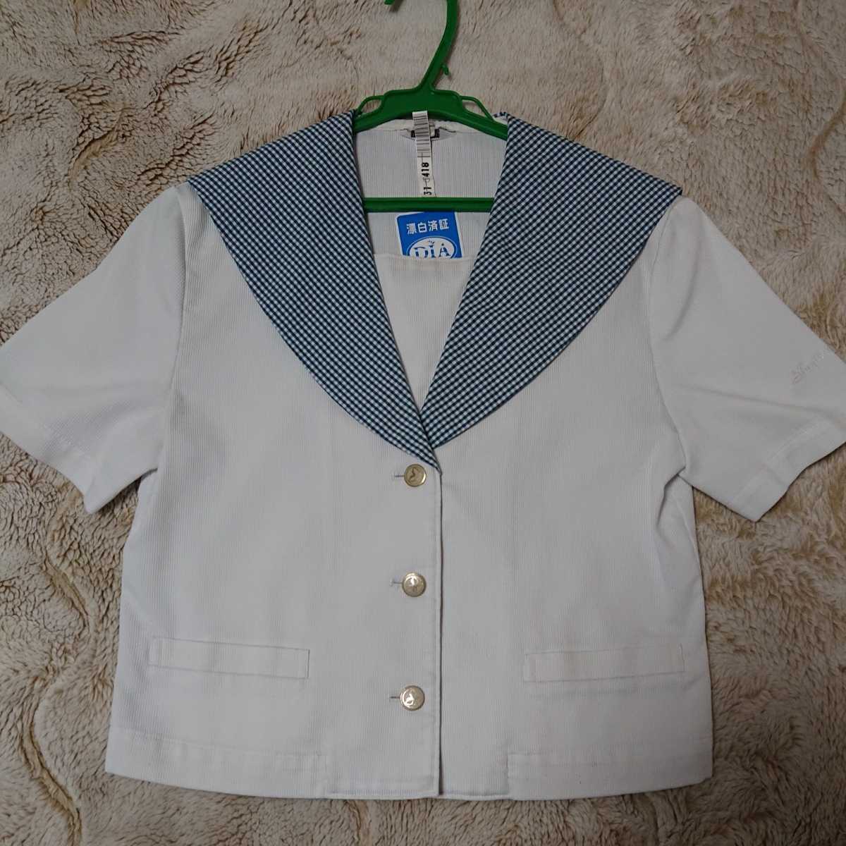 岡山県 就実高校 女子制服 セーラーブラウス セーラー服 夏服 高校制服 HANAE MORI 森英恵 就実学園 高等学校 コスプレ ギンガムチェック
