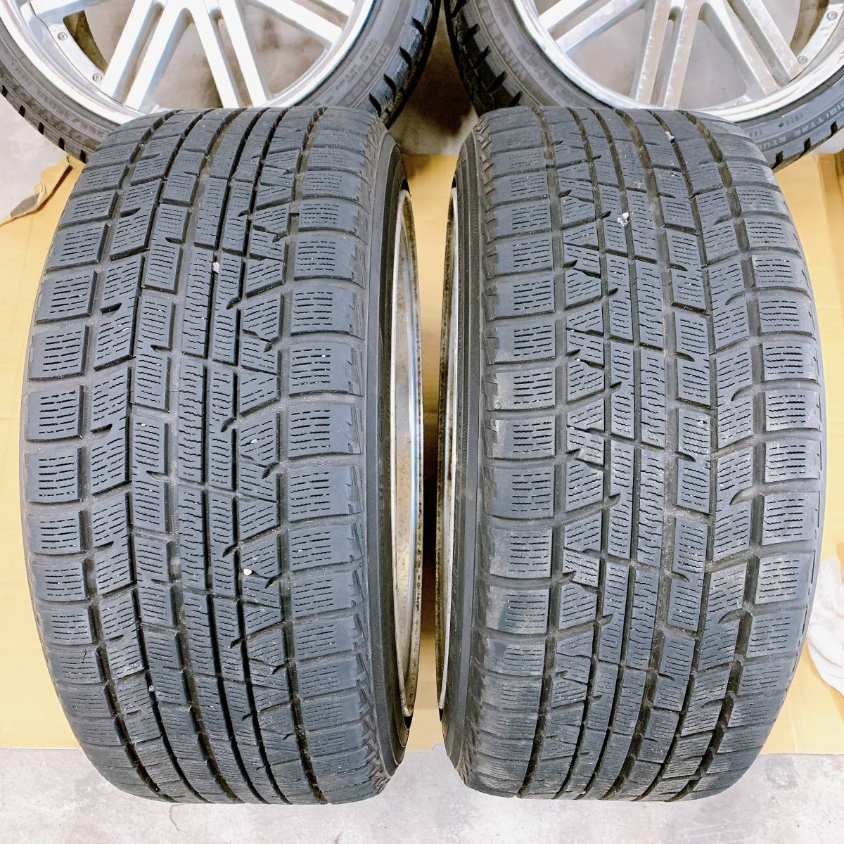 即発送！スタッドレスタイヤ・アルミホイールセット　フロント235/40R18 9J+26 リア255/35R18 10J+36　5H-PCD114.3　ドリ車にもどうぞ！　