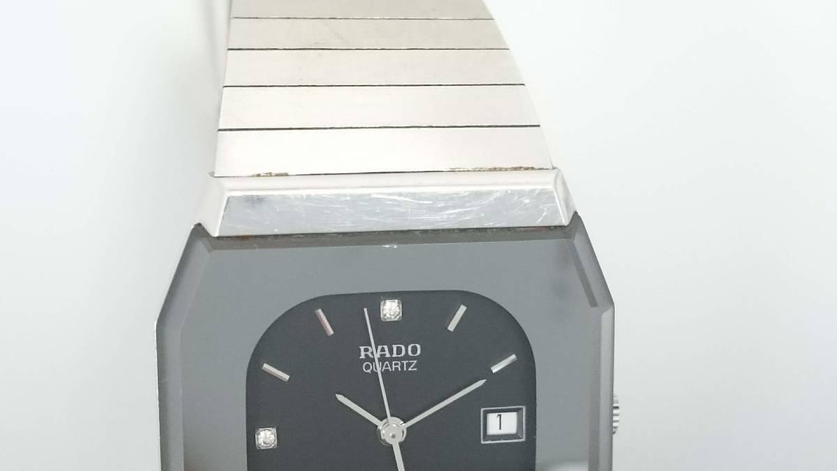 RADO ラドー クォーツ 腕時計/129.2022.4/ブラック文字盤/デイト 