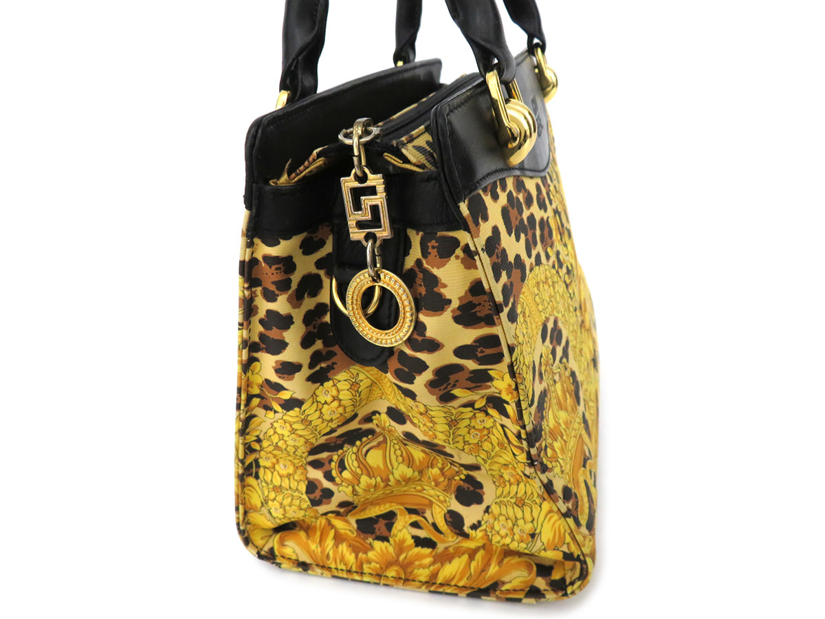 VERSACE 中古・古着通販GIANNI ヴェルサーチ 豹柄 ボストンバッグ