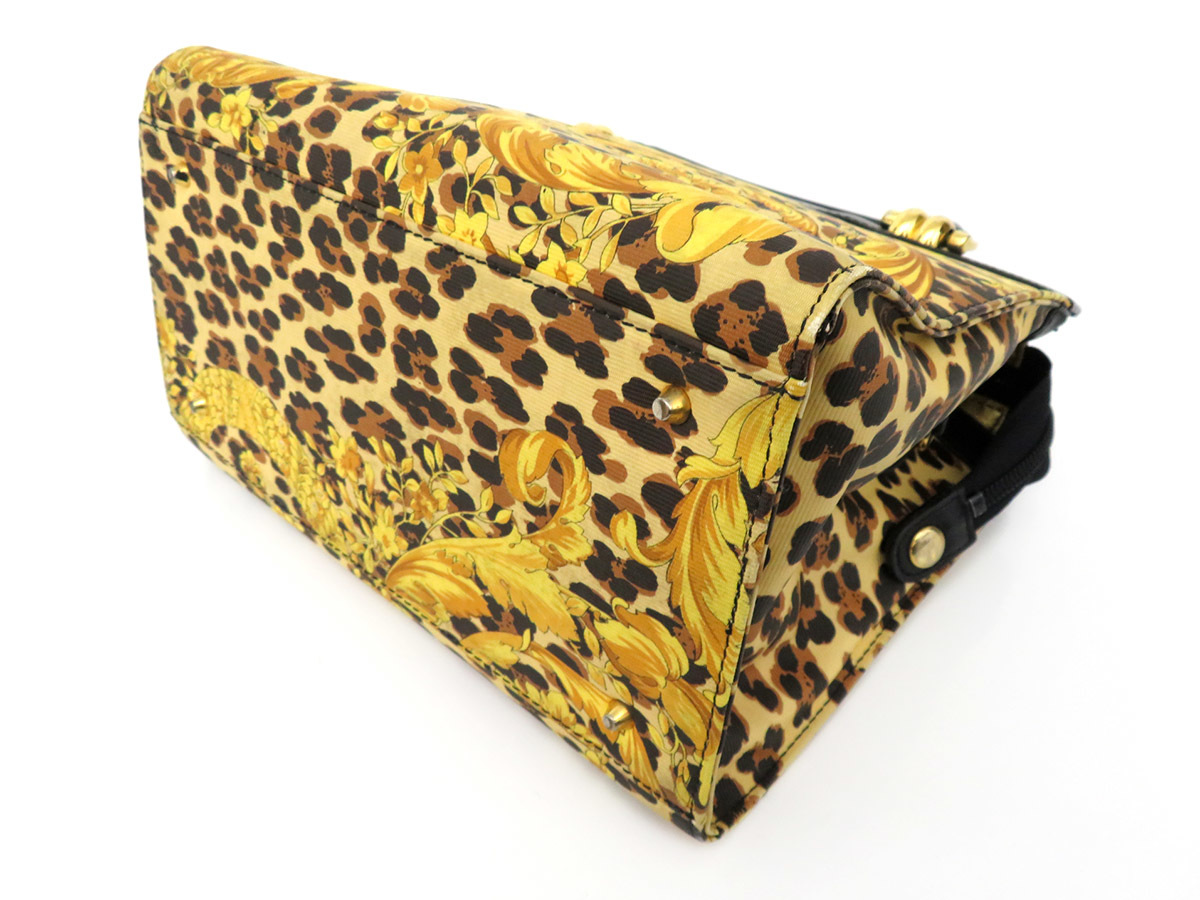 VERSACE ヴェルサーチ レオパード ボストンバッグ VERSACE 中古・古着通販GIANNI ヴェルサーチ 豹柄 ボストンバッグ