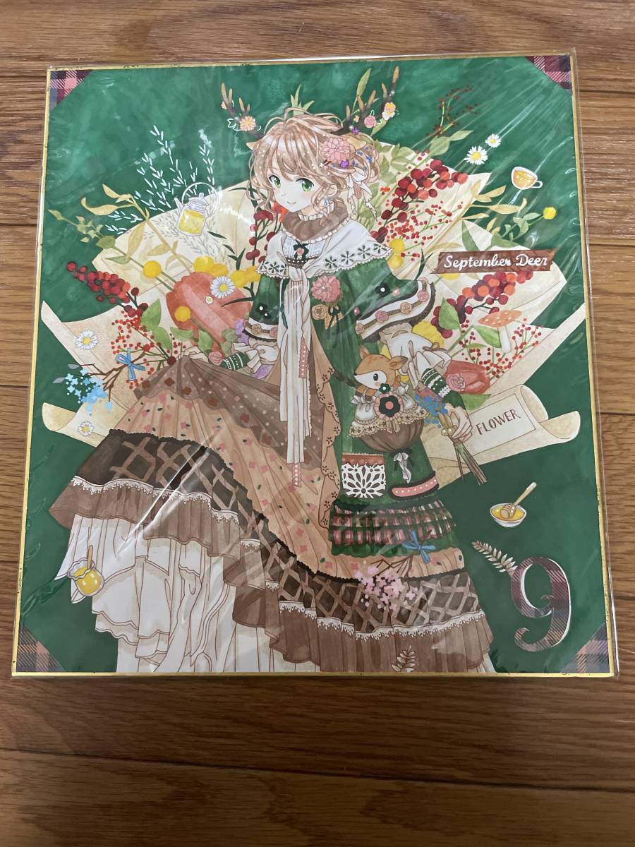 同人 手描きイラスト オリジナル 色紙 イラスト 手描きイラスト 大色紙