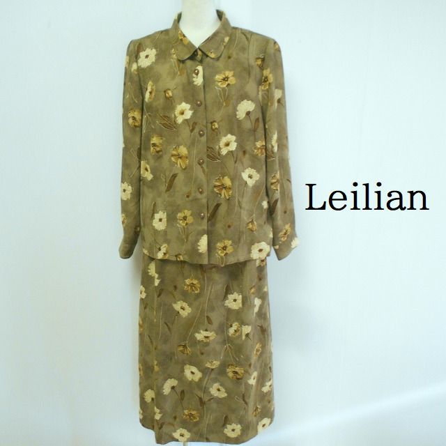 789232 Leilian レリアン 花柄 ツーピース セットアップ １５＋