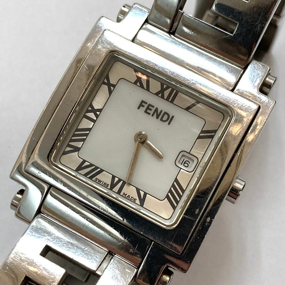 腕時計 クオーツ フェンディ FENDI クアドロ NISHIKINO 良品 – 6000L 