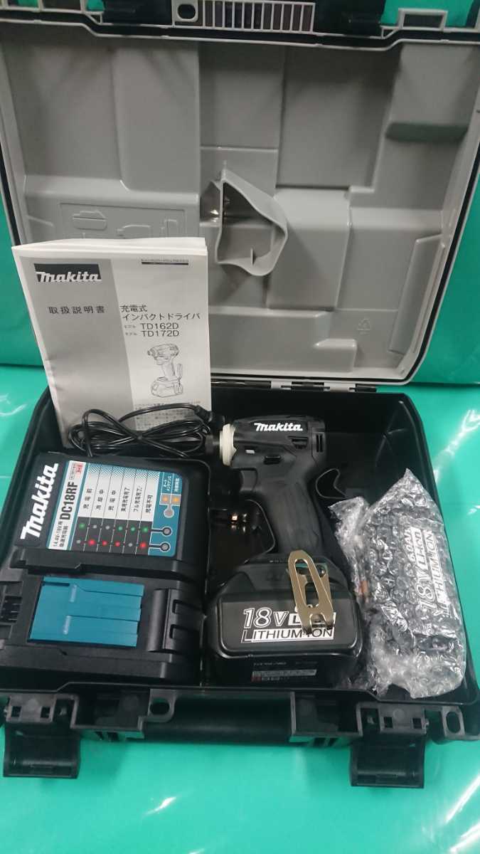 【未使用】 makita マキタ 充電式インパクトドライバ TD１７２D 急速充電器 バッテリー ケース セット