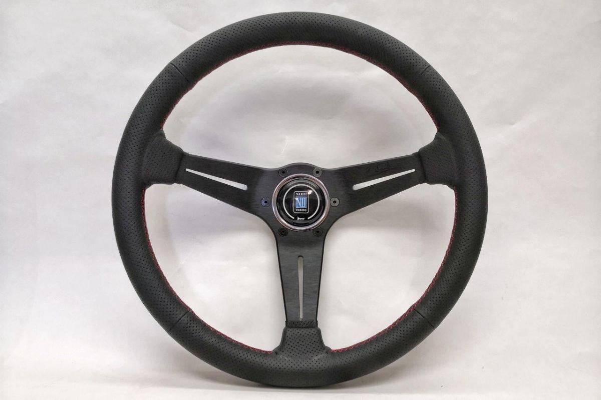 NARDI ステアリング SPORTS TYPE ラリー レザー deepCorn 黒レザー/黒スポーク 35Φ 6069-35-2093