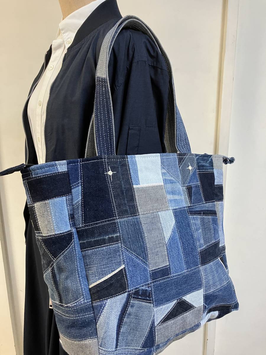 【激安大特価，限定SALE】 デニムリメイクバッグ ハンドメイド LOW オリジナル トートバッグ パッチワーク リメイク ランダムパッチ 肩がけ(女性用)｜売買されたオークション情報、yahooの商品情報をアーカイブ公開 - 女性用