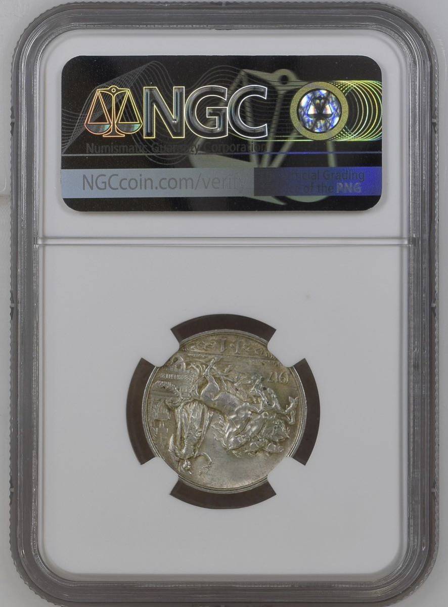 (稀少)イタリア　ヴィットリオ エマヌエル3世　王国100周年記念　2リレ銀貨 イタリア 100リレ金貨 1923年R ヴィットリオ・エマヌエル3世 イタリア