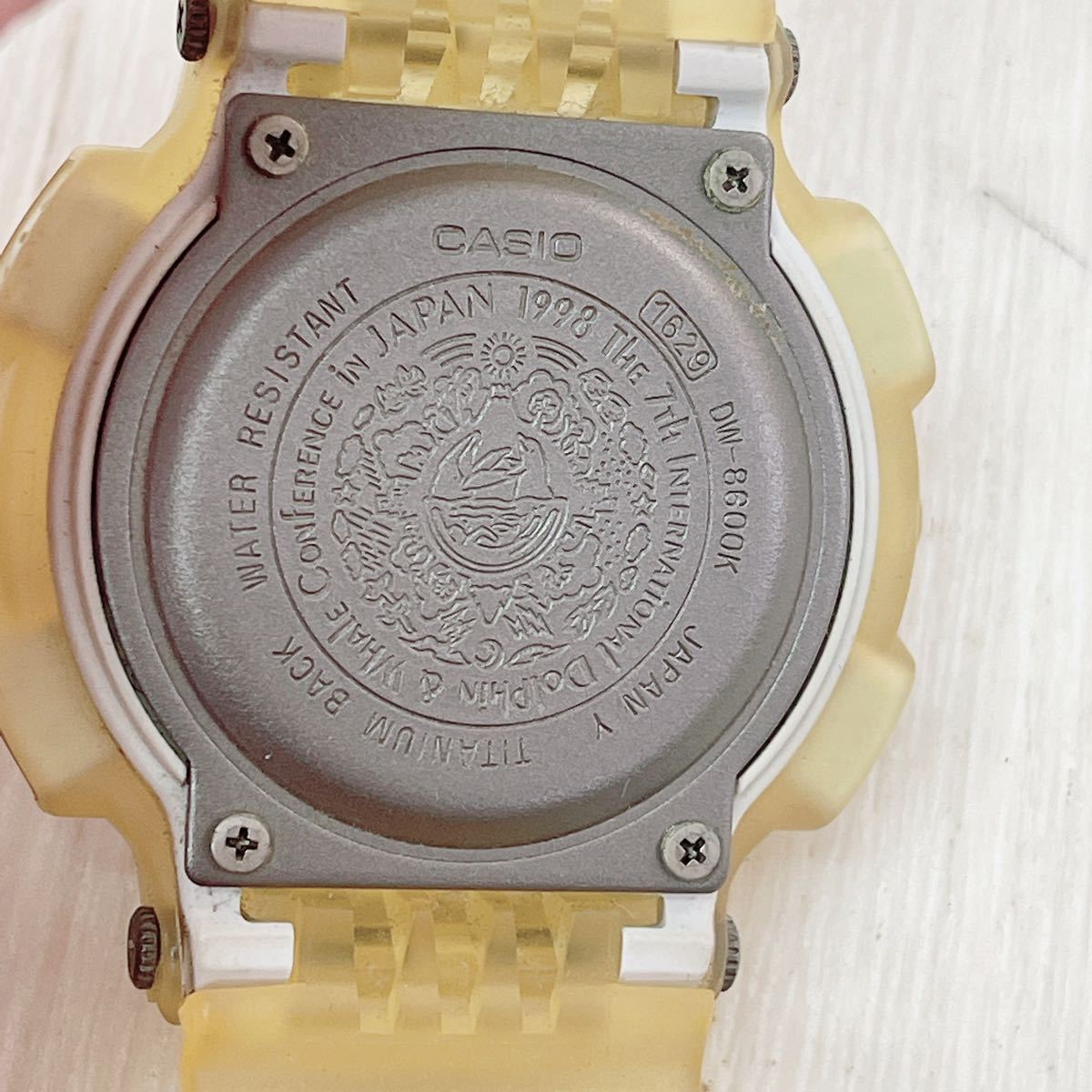 1SD33 G-SHOCK CASIO TIDEGRAPH DW-8600K スケルトン 現状品 中古 動作 