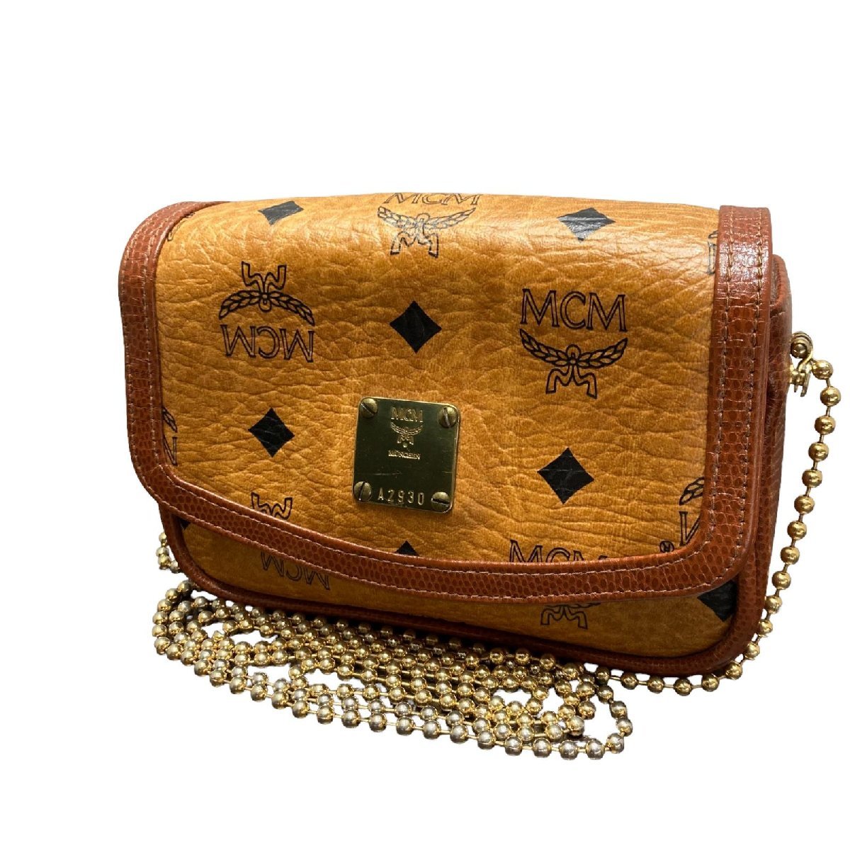 エム・シー・エム MCM ヴィセトス ミニチェーンポシェット ブラウン系 ヴィンテージ ショルダーバッグ