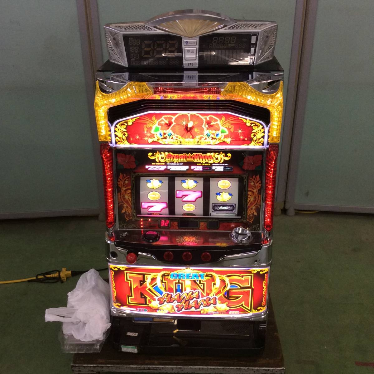 WH-5198】中古品 スロット パチスロ 実機 GREAT KING HANA HANA グレートキングハナハナ  メダル付【引き取り限定・静岡県浜松市】 限定セール，定番人気 千葉野田 引取限定 スロット 実機 パチスロ
